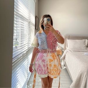 Two piece short and blouse